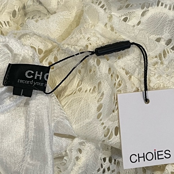 Choies White Lace‎ Strapless Sweetheart Neckline Dress Large Coquette Coastal - Picture 6 of 8